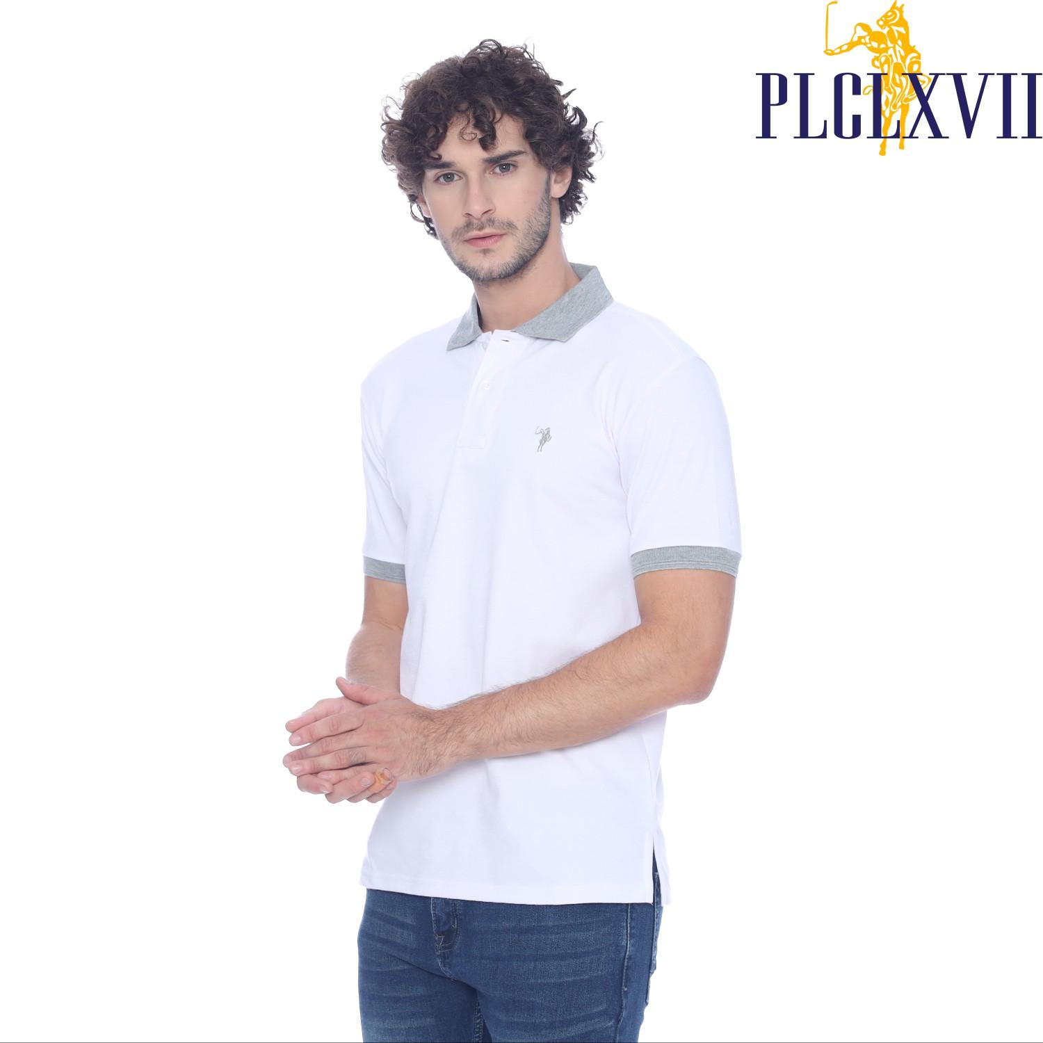 PLCLXVII - Polo Shirt Pria - Logo Kecil Kerah Warna 1010