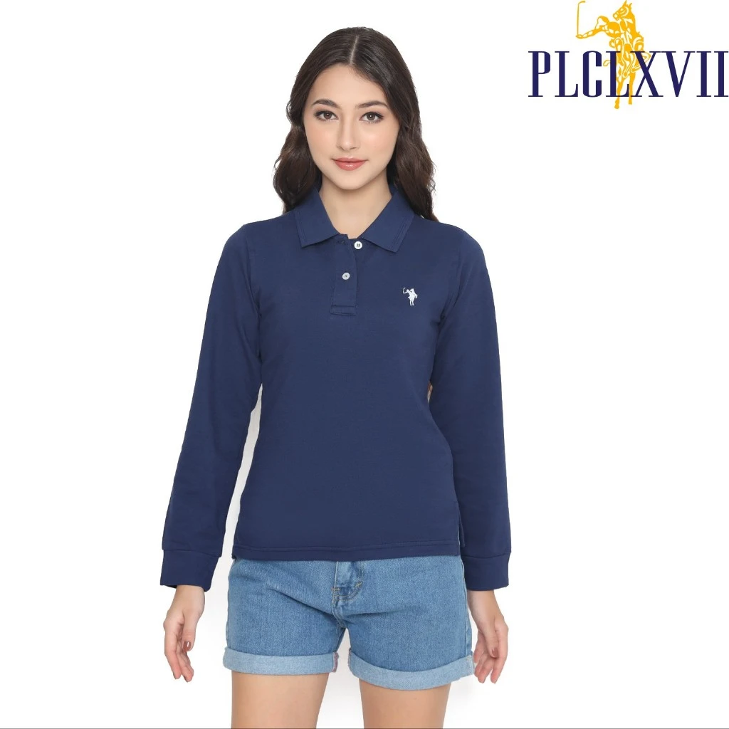 PLCLXVII - Polo Shirt Wanita - Polo Shirt Lengan Panjang 5005