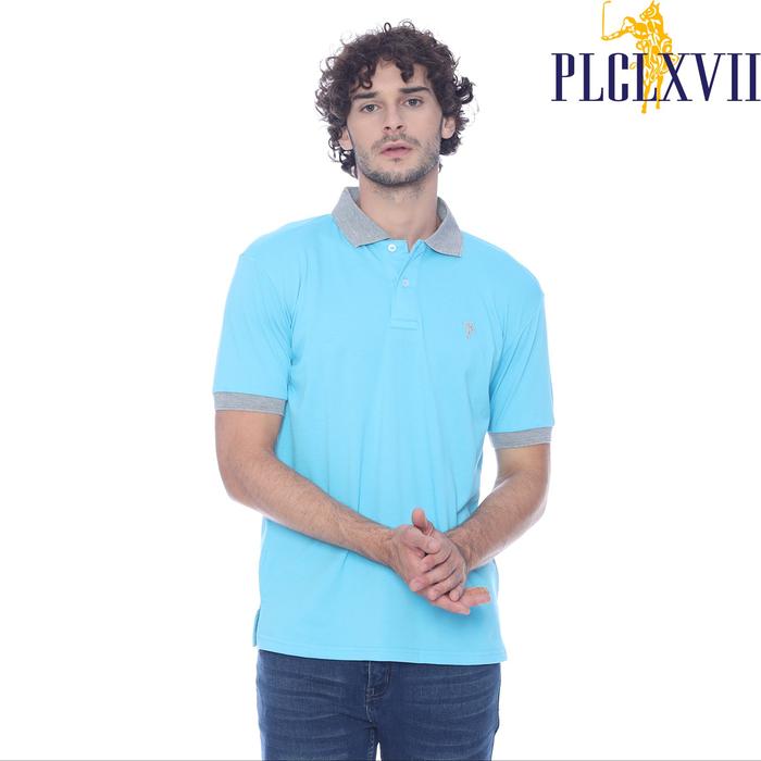 PLCLXVII - Polo Shirt Pria - Logo Kecil Kerah Warna 1010