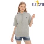 PLCLXVII - Hoodie Wanita - Hoodie Lengan Pendek Logo Kecil 1505