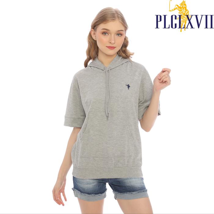 PLCLXVII - Hoodie Wanita - Hoodie Lengan Pendek Logo Kecil 1505