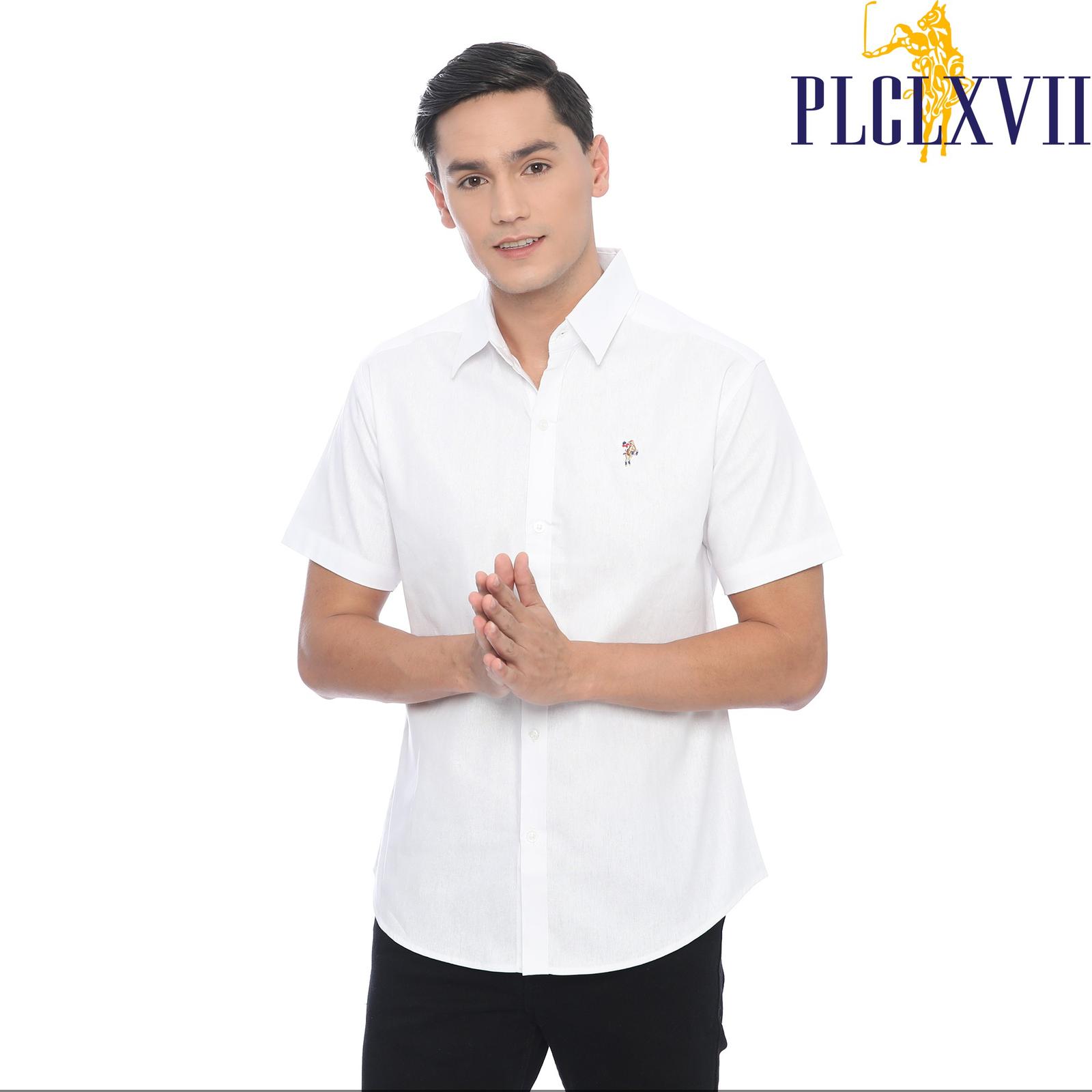 PLCLXVII - Kemeja Pria - Linen Lengan Pendek 1603 - HITAM