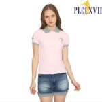 PLCLXVII - Polo Shirt Wanita - Kerah Warna Logo Besar 5102 Kaos Polos