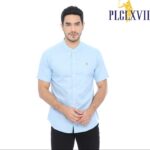 PLCLXVII - Kemeja Pria - Linen Kerah Shanghai Lengan Pendek 1604