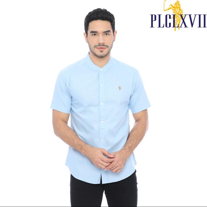 PLCLXVII - Kemeja Pria - Linen Kerah Shanghai Lengan Pendek 1604