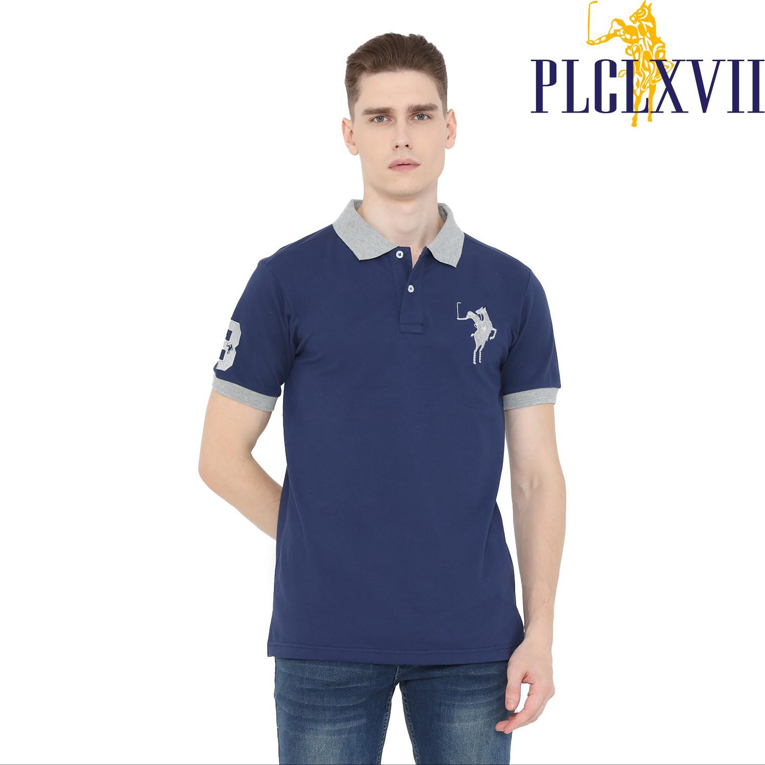 PLCLXVII - Polo Shirt Pria - Logo Besar Kerah Warna 1011 Bordir Fit