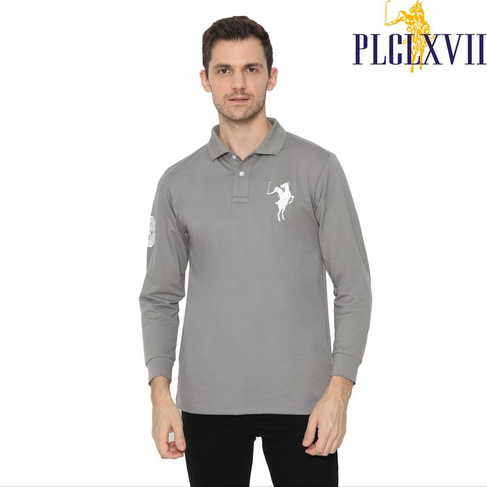 PLCLXVII - Polo Shirt - Lengan Panjang Logo Besar 1006 Fit Pria