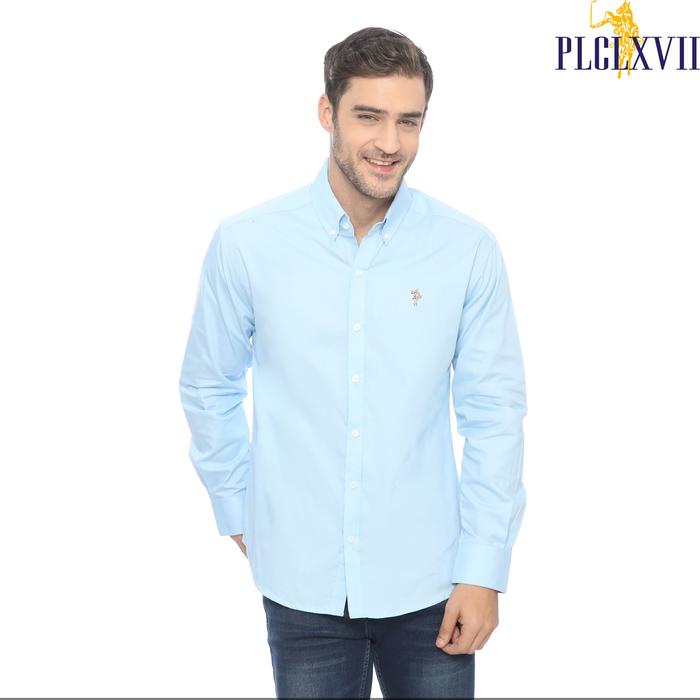 PLCLXVII - Kemeja Pria - Logo Kecil Lengan Panjang 1701 Fit