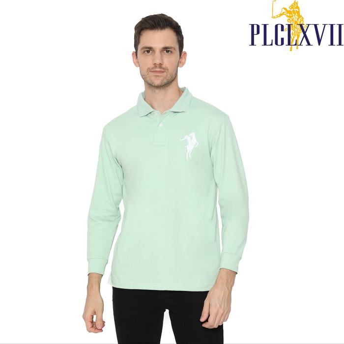 PLCLXVII - Polo Shirt - Lengan Panjang Logo Besar 1006 Fit Pria