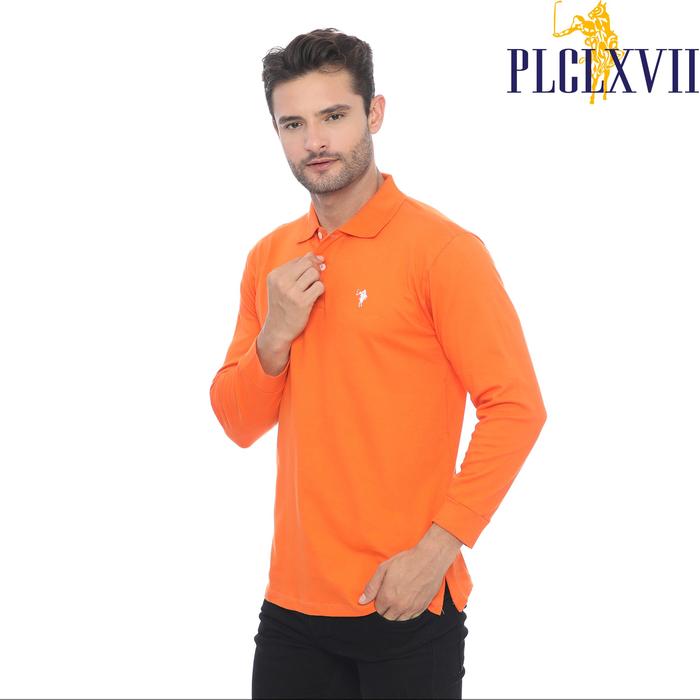 PLCLXVII - Polo Shirt - Lengan Panjang Logo Kecil 1005 Fit Pria