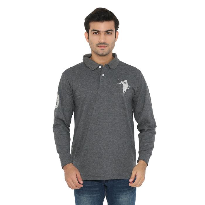 PLCLXVII - Polo Shirt - Lengan Panjang Logo Besar 1006 Fit Pria