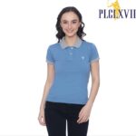 PLCLXVII - Polo Shirt Wanita - Kerah Warna Logo Kecil 5010 Kaos Pendek