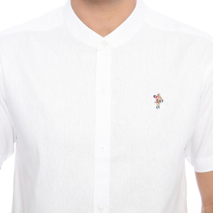 PLCLXVII - Kemeja Pria - Linen Kerah Shanghai Lengan Pendek 1604