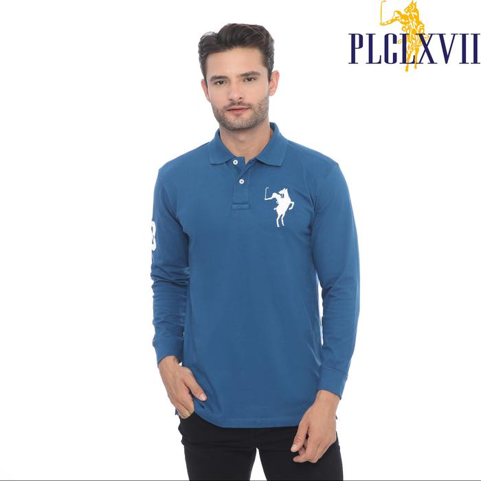 PLCLXVII - Polo Shirt - Lengan Panjang Logo Besar 1006 Fit Pria