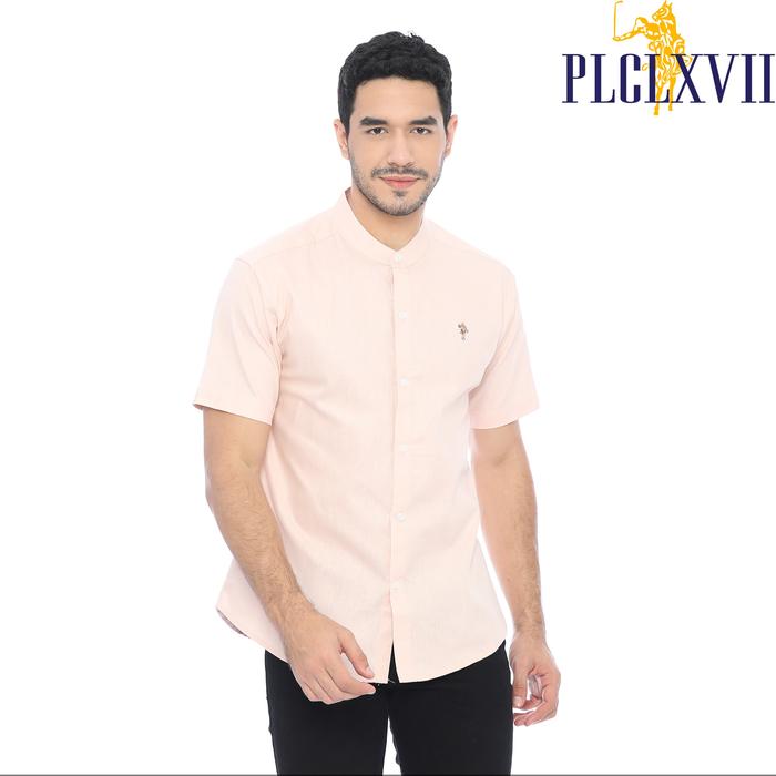 PLCLXVII - Kemeja Pria - Linen Kerah Shanghai Lengan Pendek 1604