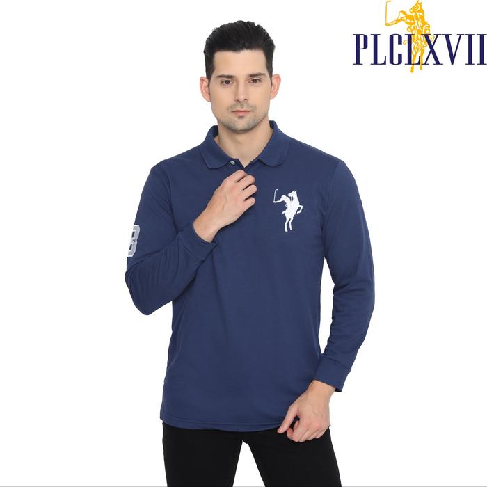PLCLXVII - Polo Shirt - Lengan Panjang Logo Besar 1006 Fit Pria