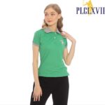 PLCLXVII - Polo Shirt Wanita - Kerah Warna Logo Besar 5102 Kaos Polos
