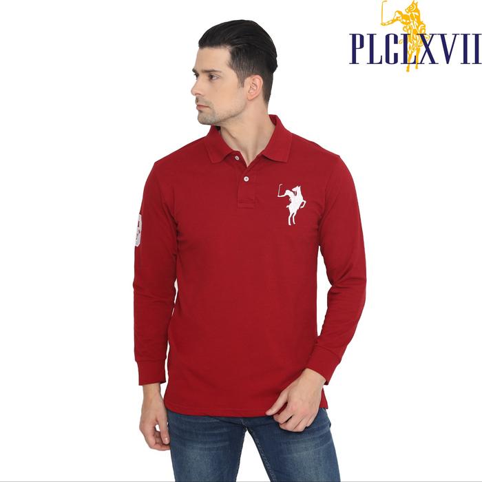 PLCLXVII - Polo Shirt - Lengan Panjang Logo Besar 1006 Fit Pria