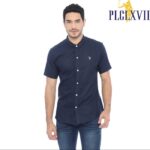 PLCLXVII - Kemeja Pria - Linen Kerah Shanghai Lengan Pendek 1604