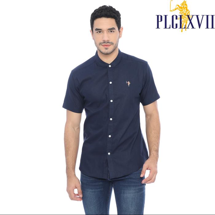 PLCLXVII - Kemeja Pria - Linen Kerah Shanghai Lengan Pendek 1604