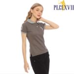 PLCLXVII - Polo Shirt Wanita - Kerah Warna Logo Besar 5102 Kaos Polos