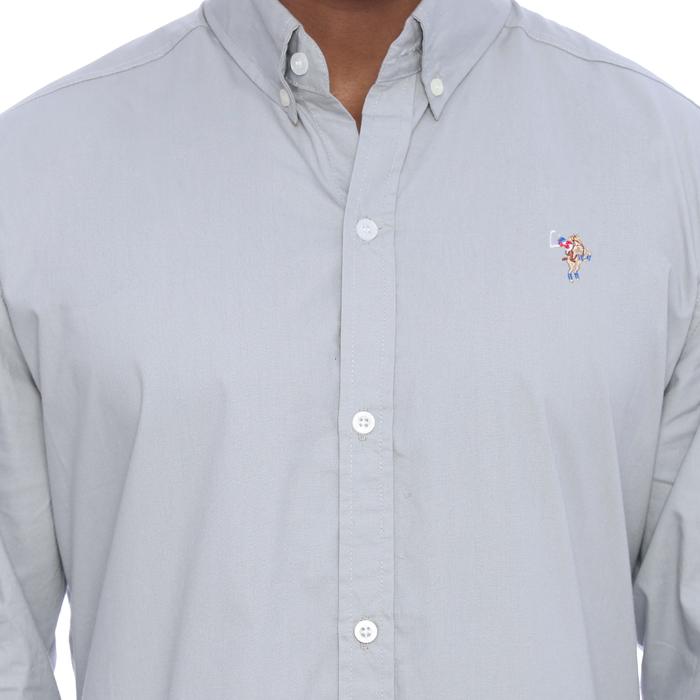 PLCLXVII - Kemeja Pria - Logo Kecil Lengan Panjang 1701 Fit