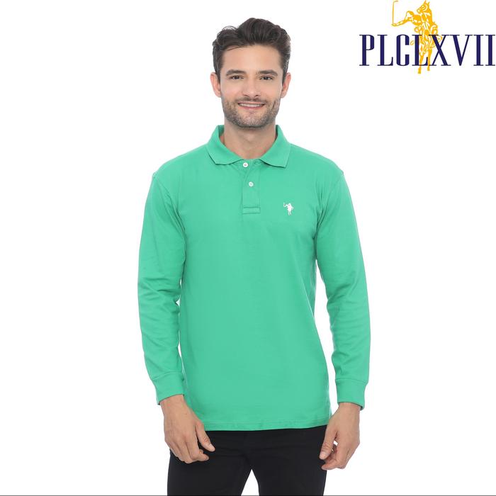 PLCLXVII - Polo Shirt - Lengan Panjang Logo Kecil 1005 Fit Pria