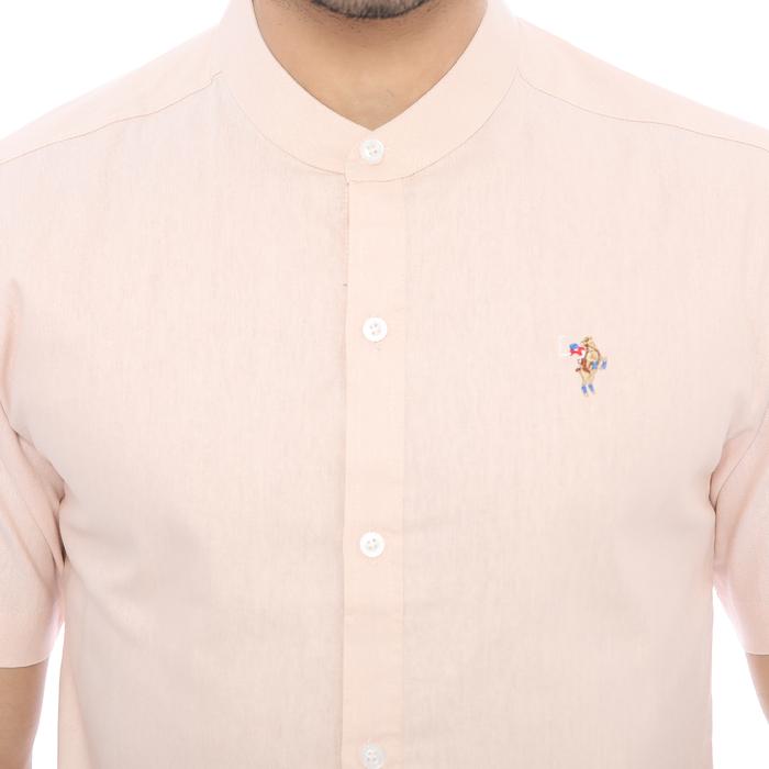 PLCLXVII - Kemeja Pria - Linen Kerah Shanghai Lengan Pendek 1604