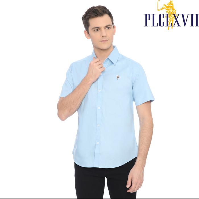 PLCLXVII - Kemeja Pria - Linen Lengan Pendek 1603 - HITAM