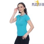 PLCLXVII - Polo Shirt Wanita - Kerah Warna Logo Kecil 5010 Kaos Pendek