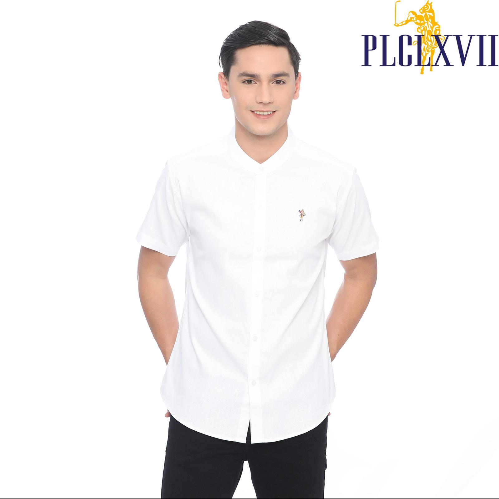 PLCLXVII - Kemeja Pria - Linen Kerah Shanghai Lengan Pendek 1604