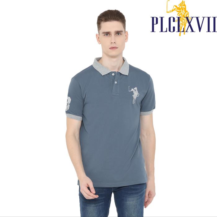 PLCLXVII - Polo Shirt Pria - Logo Besar Kerah Warna 1011 Bordir Fit