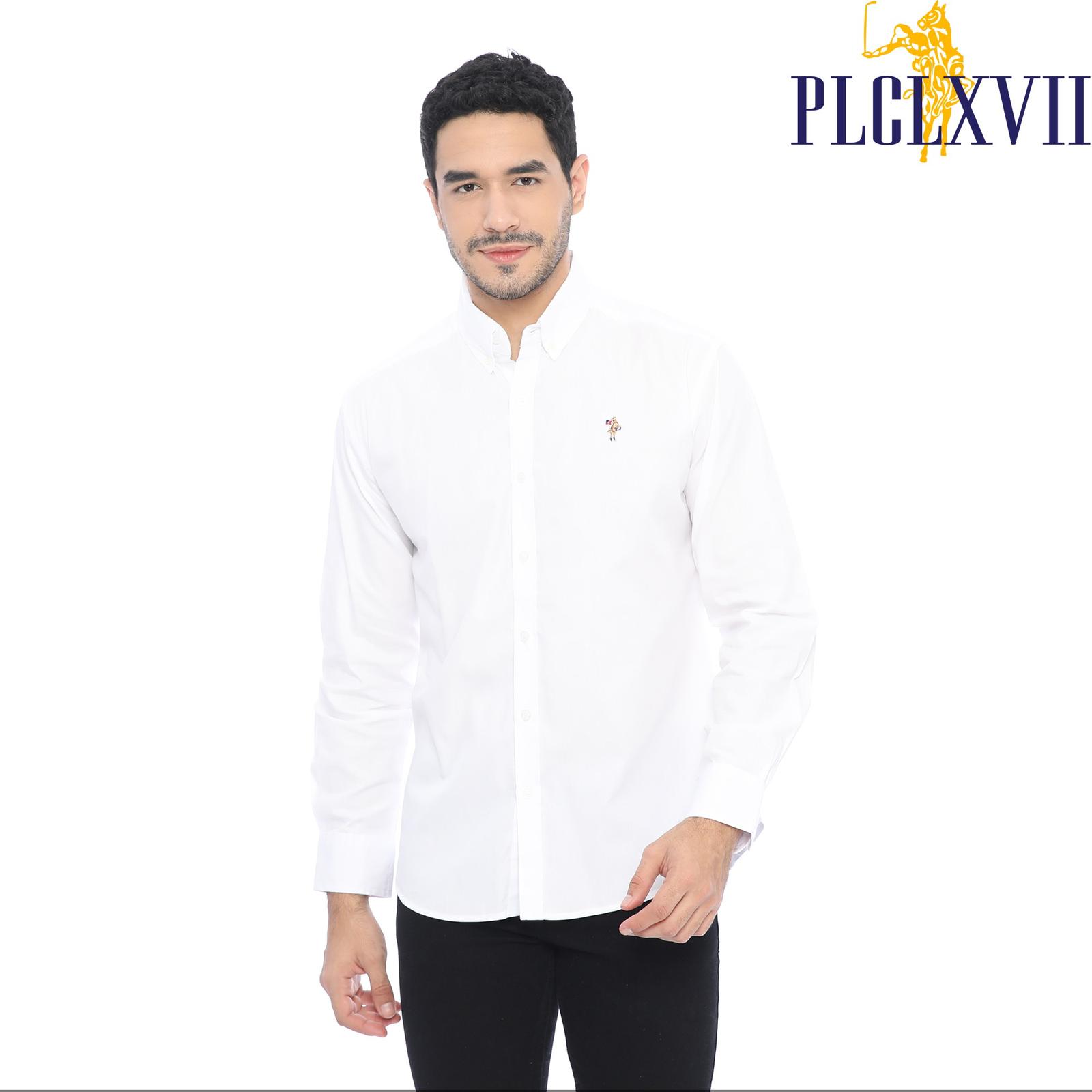 PLCLXVII - Kemeja Pria - Logo Kecil Lengan Panjang 1701 Fit