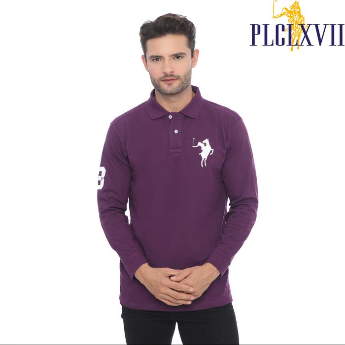 PLCLXVII - Polo Shirt - Lengan Panjang Logo Besar 1006 Fit Pria
