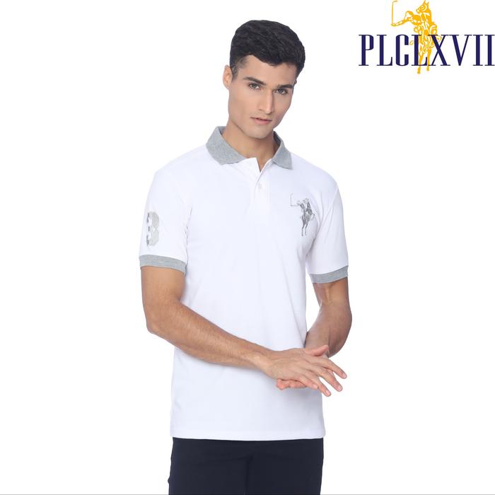 PLCLXVII - Polo Shirt Pria - Logo Besar Kerah Warna 1011 Bordir Fit