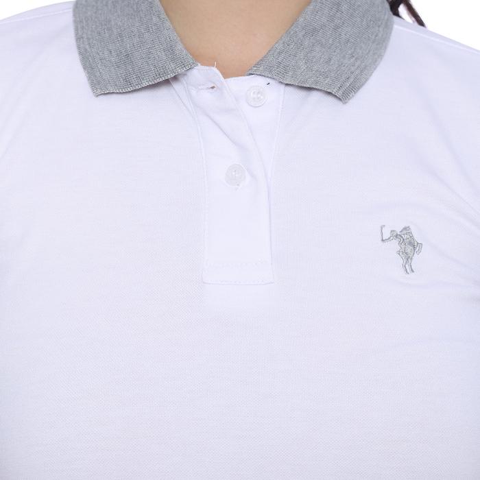 PLCLXVII - Polo Shirt Wanita - Kerah Warna Logo Kecil 5010 Kaos Pendek