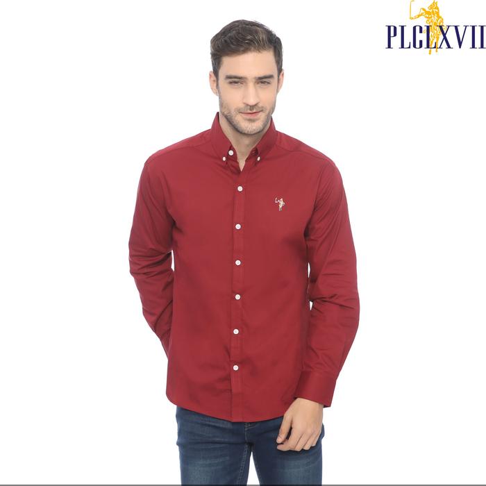 PLCLXVII - Kemeja Pria - Logo Kecil Lengan Panjang 1701 Fit