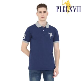 PLCLXVII - Polo Shirt Pria - Logo Besar Kerah Warna 1011 Bordir Fit