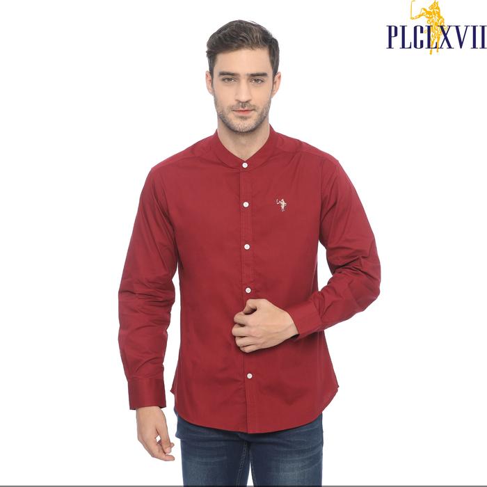 PLCLXVII - Kemeja Pria - Kerah Shanghai Lengan Panjang 1702