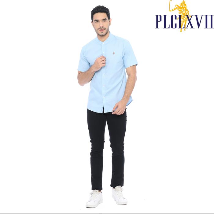 PLCLXVII - Kemeja Pria - Linen Kerah Shanghai Lengan Pendek 1604