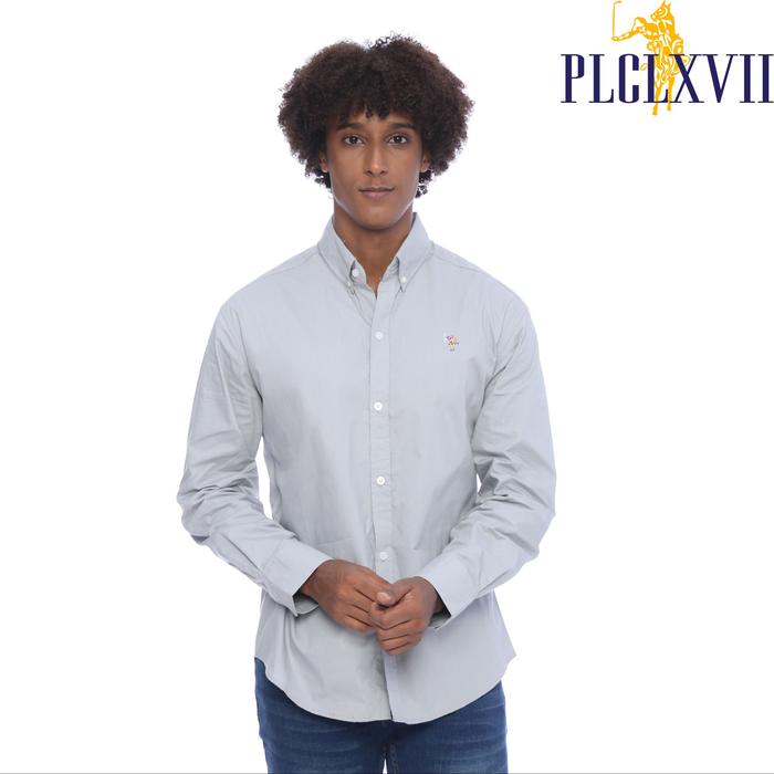 PLCLXVII - Kemeja Pria - Logo Kecil Lengan Panjang 1701 Fit