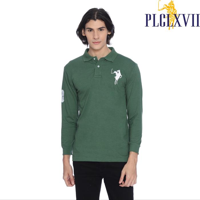 PLCLXVII - Polo Shirt - Lengan Panjang Logo Besar 1006 Fit Pria