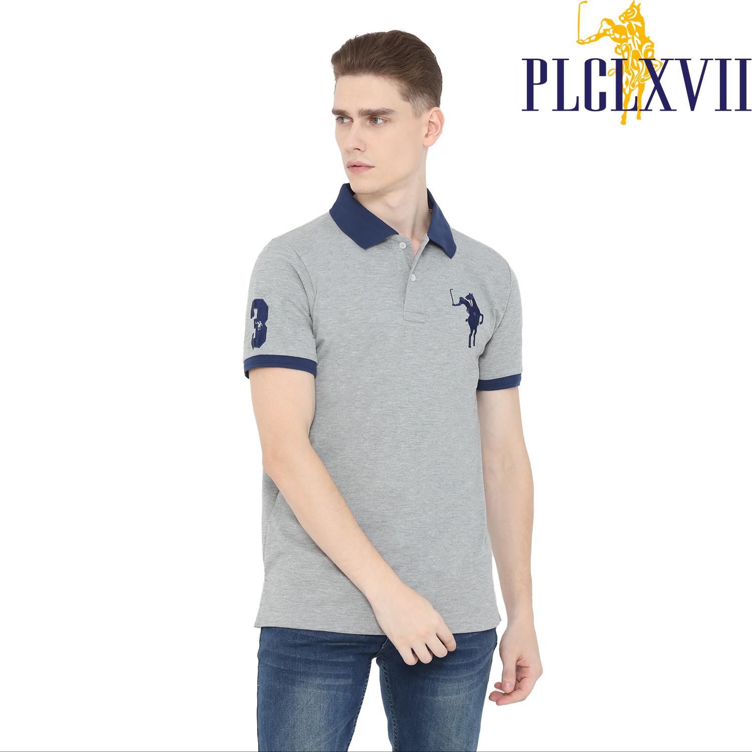 PLCLXVII - Polo Shirt Pria - Logo Besar Kerah Warna 1013