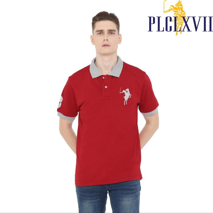 PLCLXVII - Polo Shirt Pria - Logo Besar Kerah Warna 1011 Bordir Fit