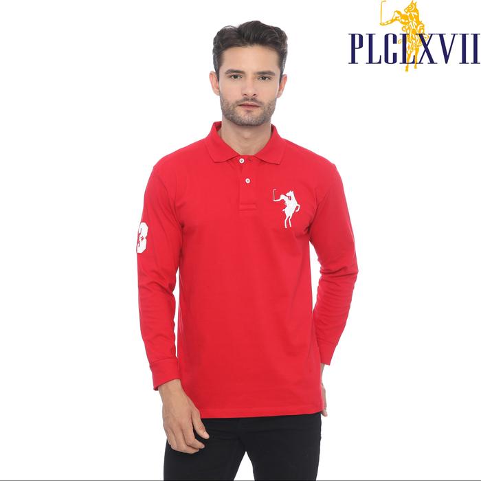 PLCLXVII - Polo Shirt - Lengan Panjang Logo Besar 1006 Fit Pria