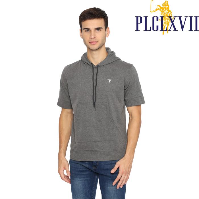 PLCLXVII - Hoodie Pria - Hoodie Lengan Pendek Logo Kecil 1505