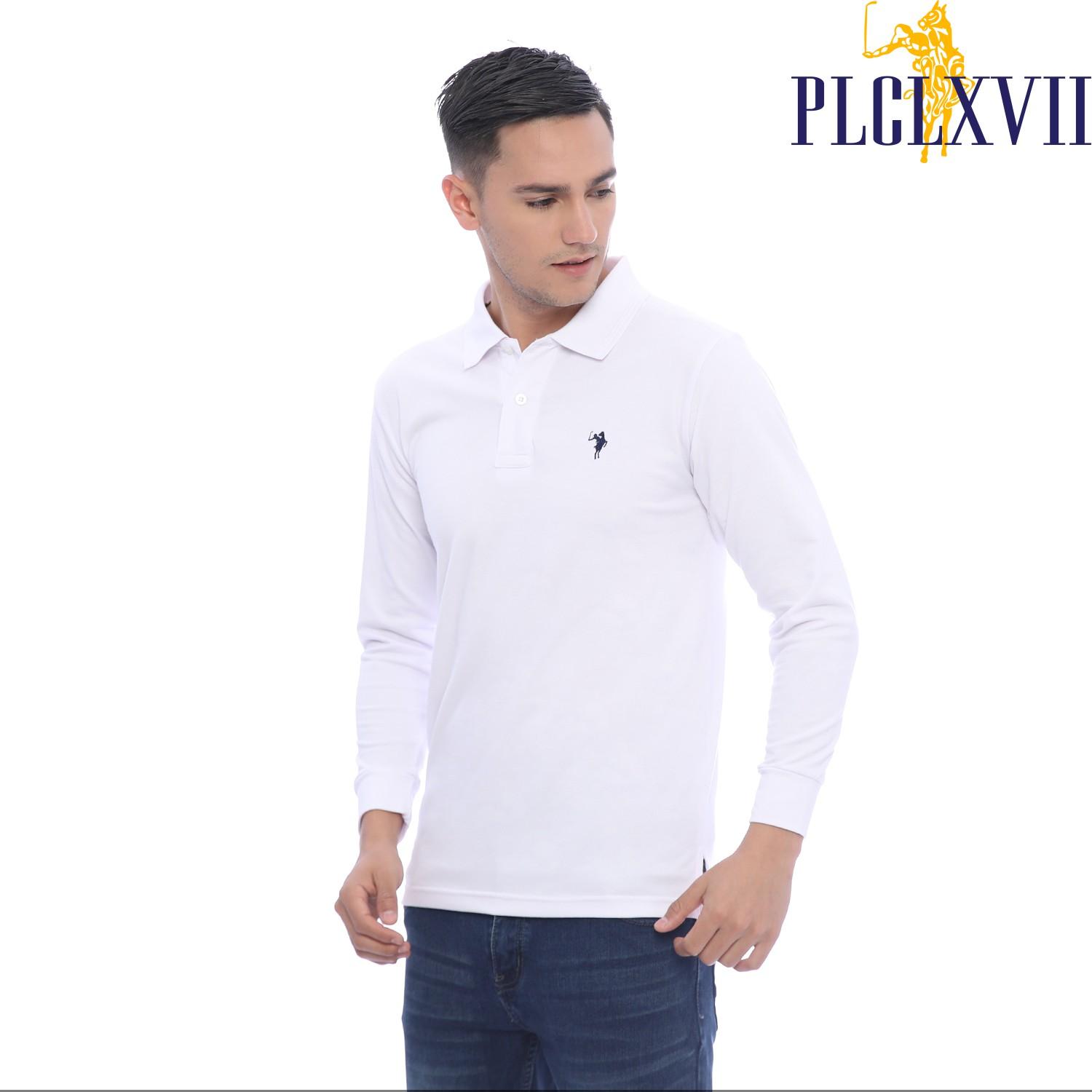PLCLXVII - Polo Shirt - Lengan Panjang Logo Kecil 1005 Fit Pria