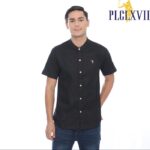 PLCLXVII - Kemeja Pria - Linen Kerah Shanghai Lengan Pendek 1604