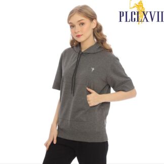 PLCLXVII - Hoodie Wanita - Hoodie Lengan Pendek Logo Kecil 1505