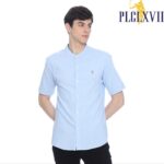 PLCLXVII - Kemeja Pria - Oxford Kerah Shanghai Lengan Pendek 1606